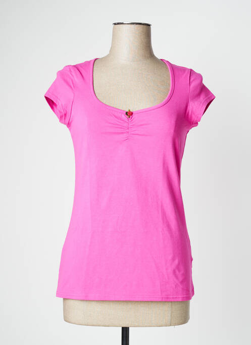 Tricou elasticitate mâneci scurte roz BLUTSGESCHWISTER femme