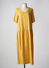 Rochie lungă mâneci scurte mâneci scurte galben MES SOEURS ET MOI femeie