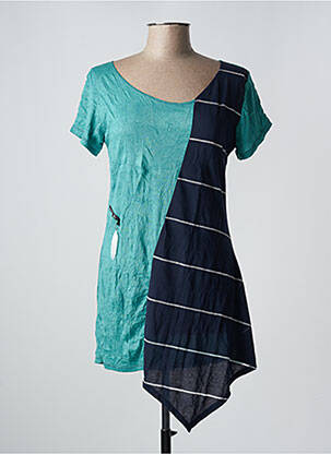 Tunică mâneci scurte albastru POISSONS BLANCS femeie