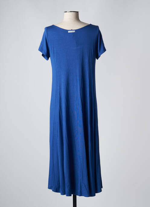 Rochie lungă albastru POISSONS BLANCS femeie