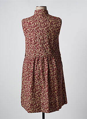 Rochie midi imprimeu floral fără mâneci maro VINTAGE POESY femeie