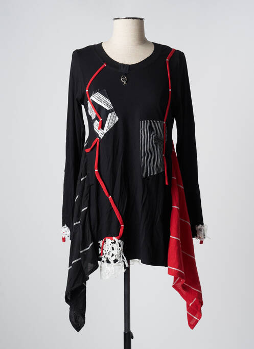 Tunică mâneci lungi negru POISSON B femeie