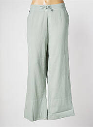 Pantalon larg închidere cu fermoar lateral mărime normală verde VINTAGE POESY femme
