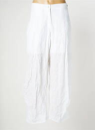 Pantalon larg țesătură poplin mărime normală alb MAIS IL EST OU LE SOLEIL femeie