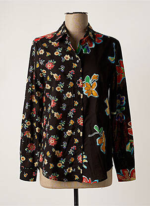 Cămașă imprimeu floral mâneci lungi negru DESIGUAL femeie
