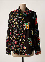 Cămașă imprimeu floral mâneci lungi negru DESIGUAL femeie