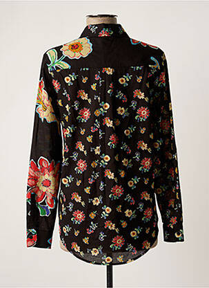 Cămașă imprimeu floral mâneci lungi negru DESIGUAL femeie