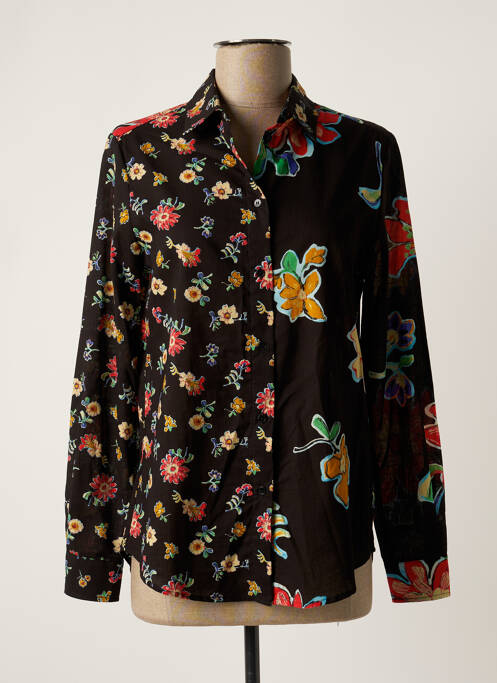 Cămașă imprimeu floral mâneci lungi negru DESIGUAL femme