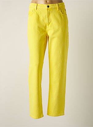 Pantalon drept galben DESIGUAL femeie