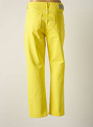 Pantalon drept galben DESIGUAL femeie