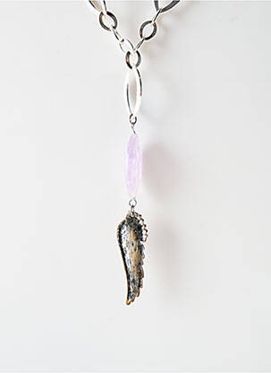 Colier lung argintiu SATINE femeie