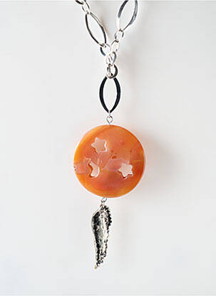 Colier lung argintiu SATINE femeie