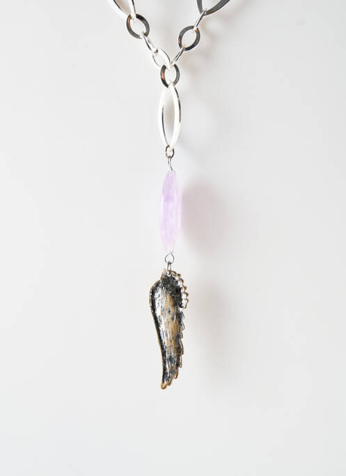 Colier lung argintiu SATINE femeie