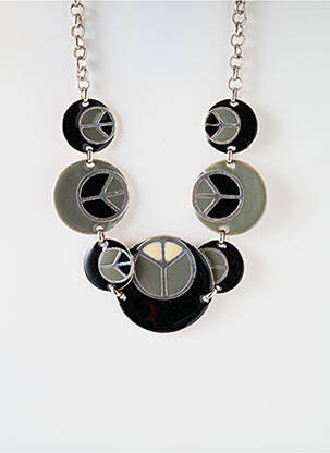 Colier negru SATINE femeie