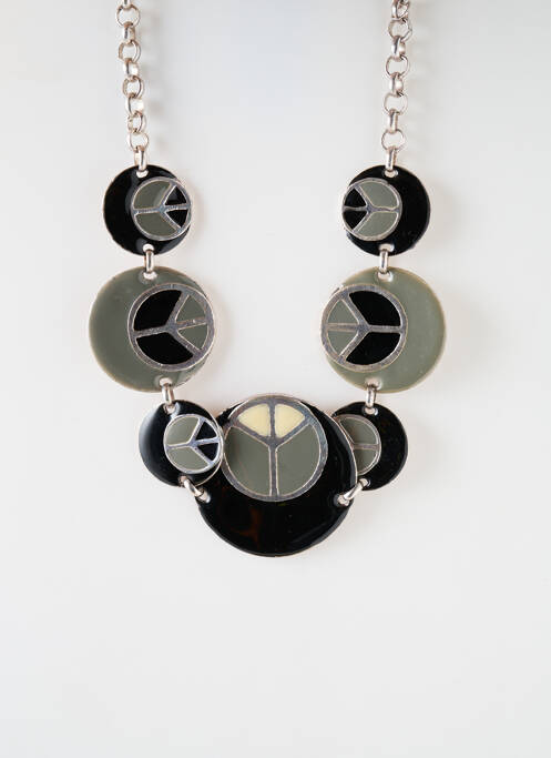 Colier negru SATINE femeie