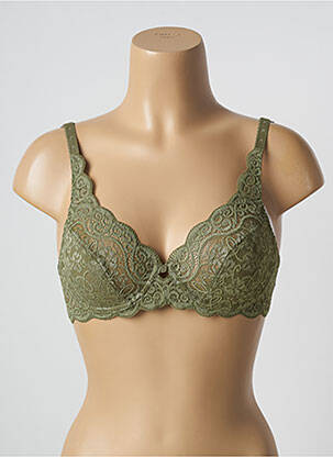 Sutien efect material satinat verde TRIUMPH femeie