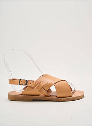 Sandale/Pantofi decupați maro THÉLUTO fată