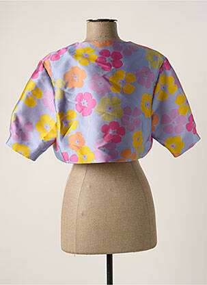Bolero efect material satinat violet WEILL femeie