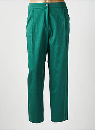 Pantalon chino țesătură poplin mărime normală verde WEILL femeie
