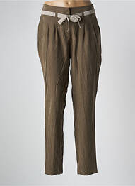 Pantalon slim țesătură poplin mărime normală verde MAE MAHE femme