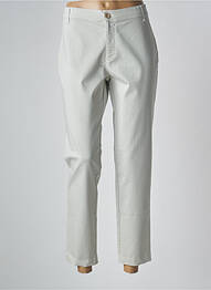 Pantalon chino închidere cu fermoar sub clapetă cu nasturi mărime normală verde WALTRON femme