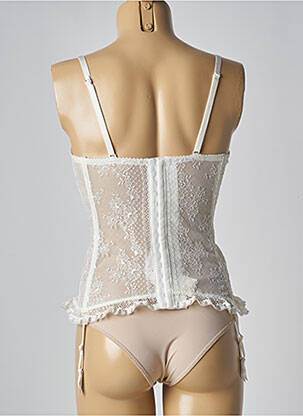Corset/jartieră efect material satinat bej MILLESIA femeie