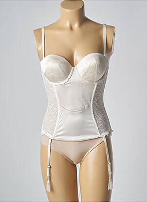 Corset/jartieră efect material satinat bej TRIUMPH femeie