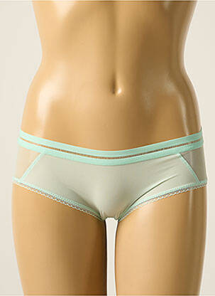 Shorty efect material satinat verde HUIT femeie