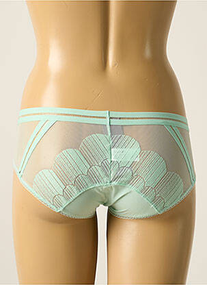 Shorty efect material satinat verde HUIT femeie