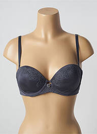 Sutien efect material satinat top sutien push-up albastru TRIUMPH femeie