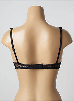 Sutien efect material satinat sutien balconet cu decolteu înalt negru LEJABY femeie
