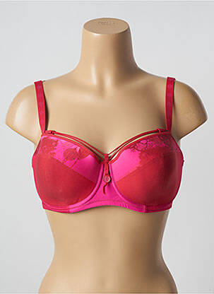 Sutien efect material satinat top sutien modelat roșu MARLIES DEKKERS femeie
