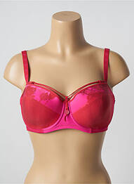 Sutien efect material satinat top sutien modelat roșu MARLIES DEKKERS femme