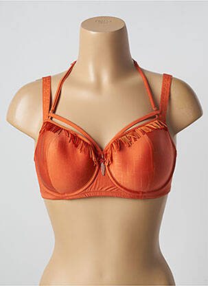 Sutien efect material satinat top sutien modelat portocalie MARLIES DEKKERS femeie