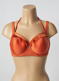 Sutien efect material satinat top sutien modelat portocaliu MARLIES DEKKERS femeie