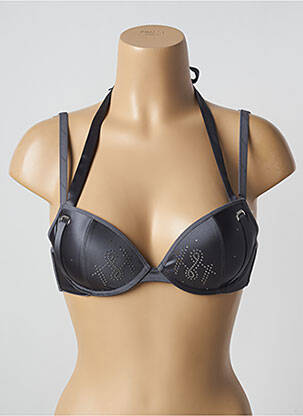 Sutien efect material satinat top sutien push-up gri MARLIES DEKKERS femeie