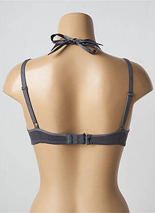 Sutien efect material satinat top sutien push-up gri MARLIES DEKKERS femeie