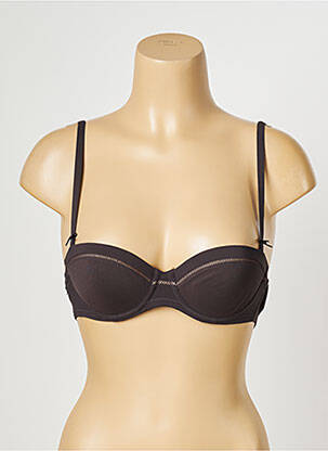 Sutien efect material satinat top sutien push-up maro MARIE JO femeie