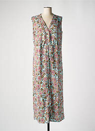 Rochie lungă imprimeu floral fără mâneci albastru SIGNE NATURE femeie