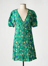 Rochie scurtă mâneci scurte mâneci scurte verde SCHOOL RAG femme