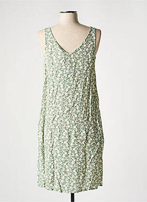 Rochie midi imprimeu floral fără mâneci verde YERSE femeie