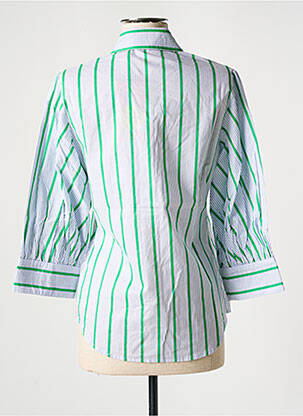 Cămașă croială dreaptă mâneci 3/4 verde POUPEE CHIC femeie