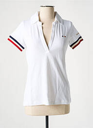 Polo broderie mâneci scurte alb LA MARINIÈRE FRANÇAISE femeie