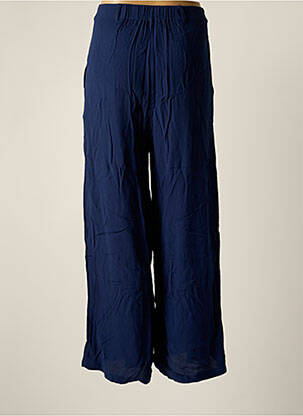 Pantalon larg țesătură crep talie înaltă albastru NICE THINGS femeie