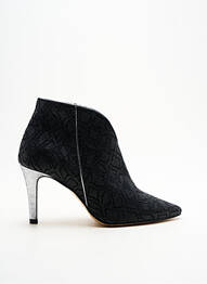 Botine/ghete vârf ascuțit toc de 4 la 6 cm negru CRÉATIS femme