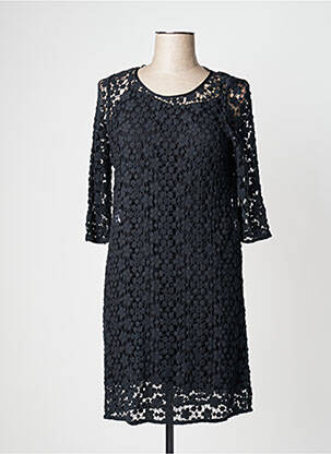 Rochie midi imprimeu floral mâneci 3/4 negru PABLO GERARD DAREL femeie