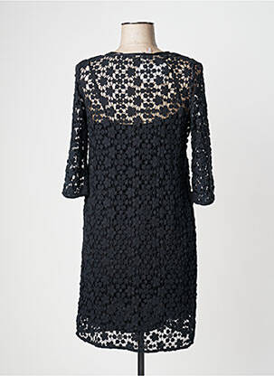 Rochie midi imprimeu floral mâneci 3/4 negru PABLO GERARD DAREL femeie