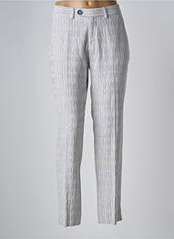 Pantalon drept închidere cu fermoar sub clapetă cu nasturi mărime normală albastru QUIET femme
