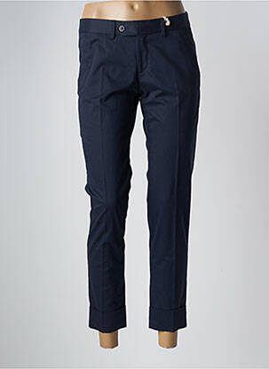 Pantalon 7/8 elasticitate talie joasă albastru QUIET femeie