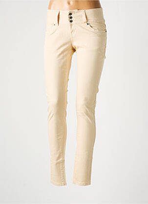 Pantalon slim bej VERO MODA femeie